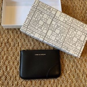 Comme des Garçons black embossed coin purse
